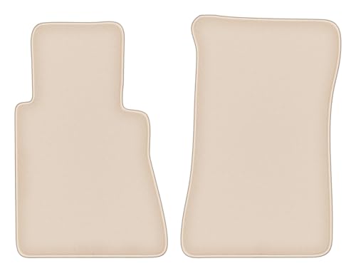 Tapis auto sur mesure Mercedes W123 velours beige antidérapant avant