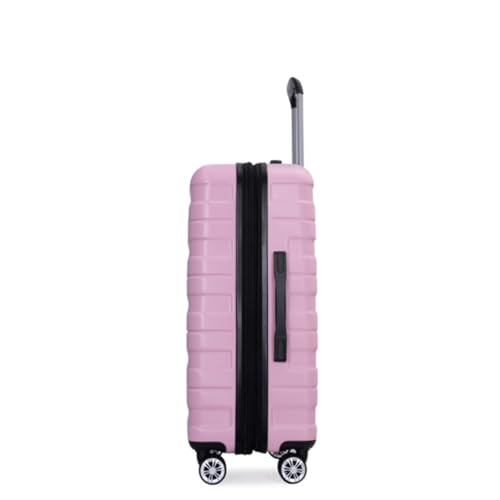 3 Piece Luggage Set, Suitcase, Expandable, Suitcase Set, with Two Hooks, Trolley Case, with Universal Wheels, Combination Lock, 21/25/29 Inches, Pink3