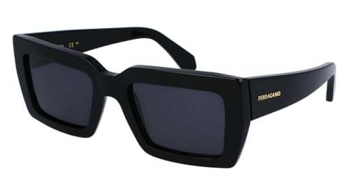Salvatore Ferragamo SF1108S 001 Black Sunglasses Woman Acetato, Rectangle, 54