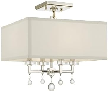 Crystorama Paxton 4 Light Polished Nickel Semi Flush Mount