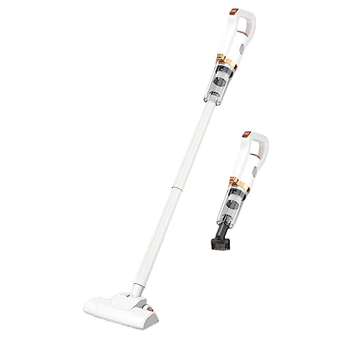 Aspiradoras Escobillas Ligera Inalámbrica, 9000pa Aspiradora Aspiradora Escoba Aspiradoras de Mano Recargable con Filtro HEPA, Silenciador Vertical para Cerdas de Animales, Madera Dura, Moqueta