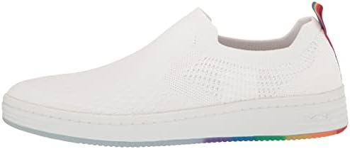 Skechers Mark Nason Men's Palmilla-Pax Slip on with Rainbow Heel Tab Sneaker, Wht, 8 | Image 7