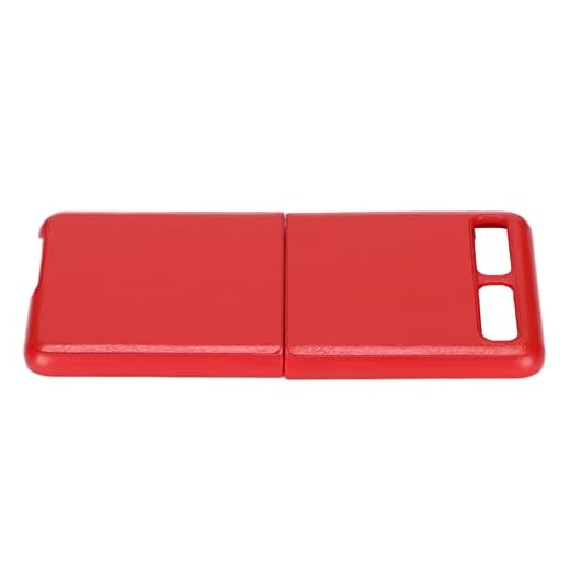 Capa de couro para telefone, capa de couro leve para telefone de fácil acesso para telefone celular Z Flip(vermelho, Padrão Cavalo Louco)