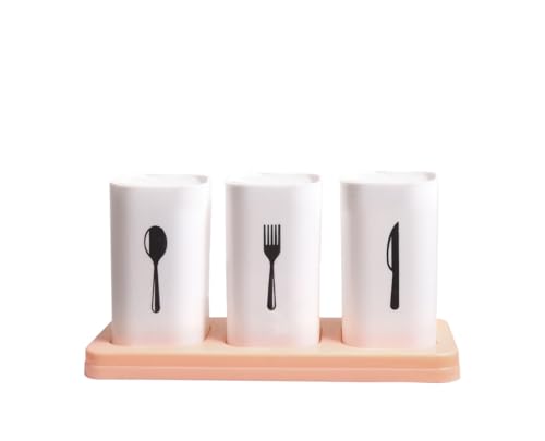 Image of Xmart India Kitchen Organizer Plastic Cutlery Holder Stand for Spoon, Knife, Fork & Chopsticks |Detachable Utensil Storage Box for Kitchen Countertop & Dining Table Cutlary Organiser (Square)
