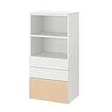 ikea libreria platsa/smÅstad, 60x42x123 cm, betulla bianca/con 3 cassetti