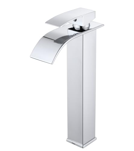 Torneira Para Banheiro Cascata Alta Misturador Monocomando Água Quente e Fria - Cromada