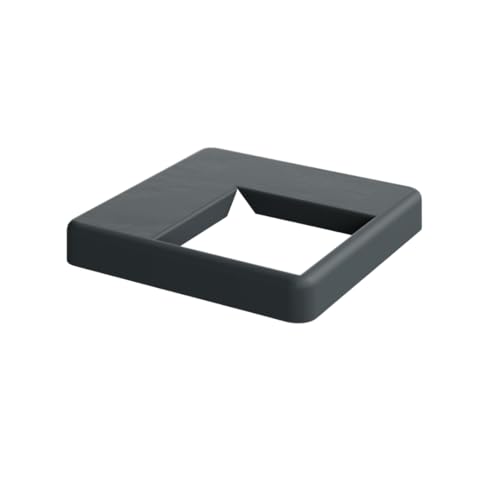 Image of DuraPost Corner Post Cover Plate Bolt Down Black/Grey/Brown Fence Base Cap (Anthracite Grey)