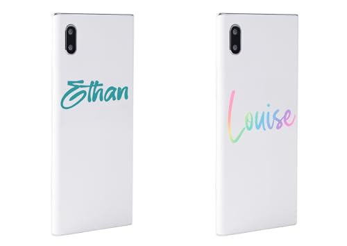 Stickers prénom pour personnalisation téléphone - Stickers personnalisables pour coque de téléphone - (XS) - Fabrication Artisanale Française