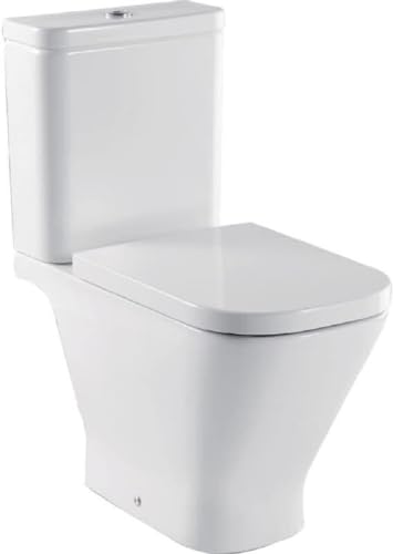 Roca,The Gap,SQUARE - Taza con salida horizontal para inodoro de tanque bajo,Blanco,365mm x 650mm x 790mm,A342477000