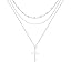Silver Cross Necklace-3PCS