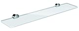 Glasstärke 6 mm Hewi Heinrich Wilke Waschtischablage, Chrom, Silber