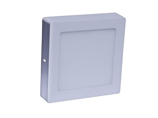 8 Watt LED Square Ceiling Surface Panel Light (White, Pack of 12)(Aluminium)