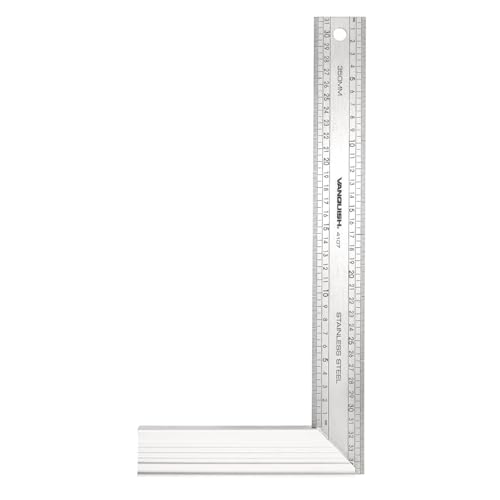 Vanquish 14 Inch L Carpenter Square Stainless Steel Woodworking Framing Square 4107