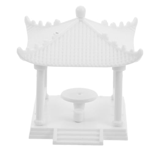 INOOMP Mini Padiglione in Plastica Di Padiglione in Miniatura Decorazione Da Giardino in Miniatura Architettonico Realistico Da Collezione