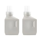 YourKit 洗剤ボトル 洗濯洗剤 詰め替え用 柔軟剤 容器 ランドリー 2本セット (ライトグレー, 500ml)