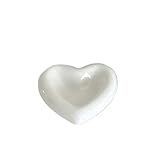 Plato pequeño de cerámica 2 piezas, lindo con flores en forma corazón for uso doméstico para Anillos, Collares, Pulseras(TYPE C)