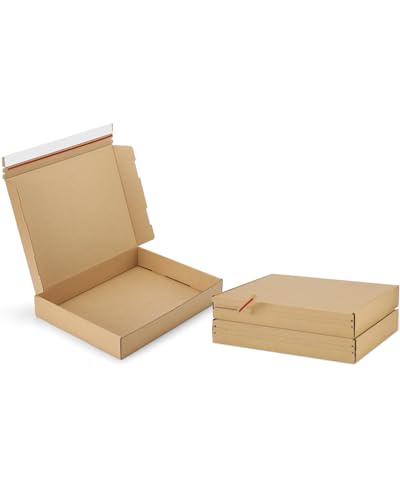 Poever Shipping-Boxs-13x10x2インチ:25個パック-セルフシール-段ボール箱-包装用、ブラウン-配送ボックス-梱包用-スモールビジネス用、段ボール箱メーラー、ブックシューズギフトメーリング用の商品画像（Amazon）