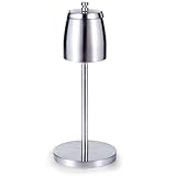 Cenicero de pie de Acero Inoxidable con Altura Ajustable y Tapa Resistente al Viento. Porta Cigarrillos metálico para Interior y Exterior, Ideal para el hogar, Bar, Oficina y Patio (Incluye
