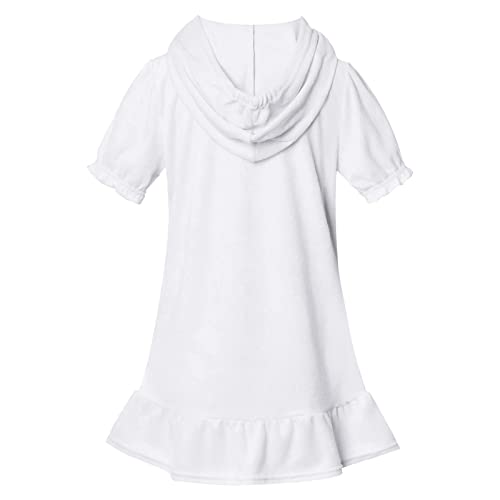 Toddler Kid Girls Hooded Zip Terry Coverups Swim Beach Cover-Up Cotton Summer Swimwear Short Sleeve Swimsuit2