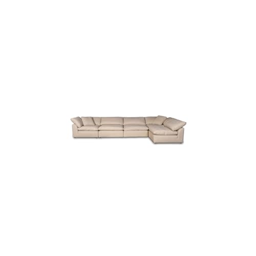 Butaca modular tapizada beige miniatura 4