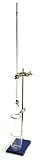 hBARSCI Titration Lab Kit - 50ml Burette, 23' (60cm) Rod, 8'x5' Heavy Base, Clamp, Boss Head, Ring Clamp, Funnel, 500ml Beaker