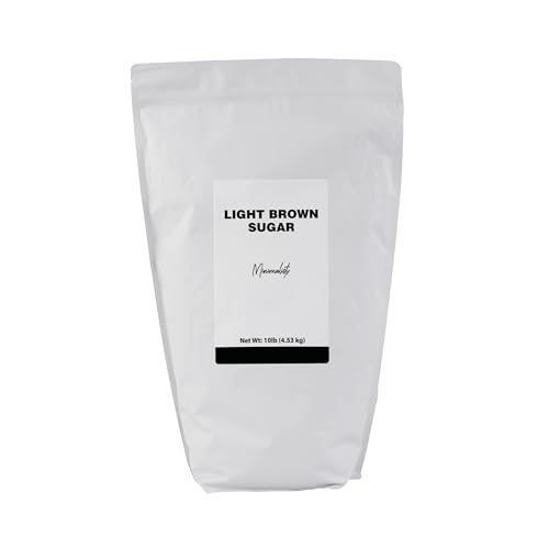 Minimalist Light Brown Sugar, Ideal for Baking and Sweetening, Packaged in a Resealable Bag (10 Pound)