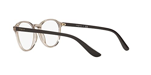 Vogue Eyewear Women's Vo5372 Round Prescription Eyewear Frames, Brown Transparent/Demo Lens, 51 Mm #TOP4