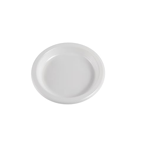 Nupik - 25 Platos de Pástico Duro Desechables 16,5 cm - Material Ecológico Reutilizable y Reciclable - Para Postre y Aperitivos - Ideal para Fiesta, Cumpleaños y Navidad