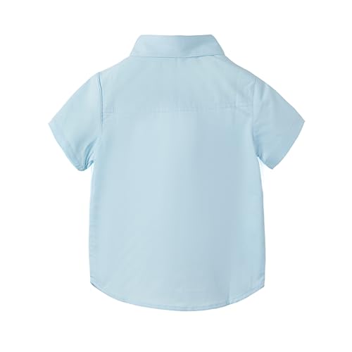 Image of Mud Kingdom Little Boys Dress Shirts Short Sleeve Cute Summer