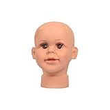 Baby Boy Girl Children Dummy Mannequin Manikin Head For Hair Wigs Scarf Hats Sunglasses Stand Display Mould Model (Head Circumference 40cm)