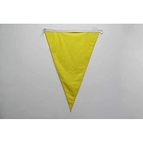 AZ FLAG - Drapeau Plage orange triangle Spécial Extérieur - 150x90 cm - Drapeau Flamme De Baignade Orange En Maille Bloquée Avec Anneaux Plastiques Intégrés - 170g
