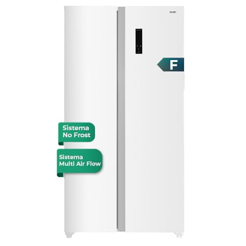 SVAN Frigorífico Americano de gran capacidad Frost F 177cm 91cm 59cm Blanco Display táctil Eco