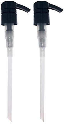 Barbers VIntage Universal Pump Dispenser Pack of 2 Fits Most popular Shampoo Conditioner size 1 Litre 1000ml 750ml 500ml (Black)