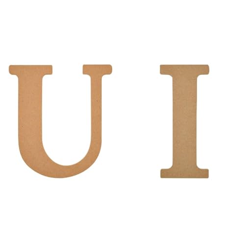 Plaid 8" Unfinished Wooden Letter DIY Crafts, 2 Pack - 63600 and 63588, 8 inch
