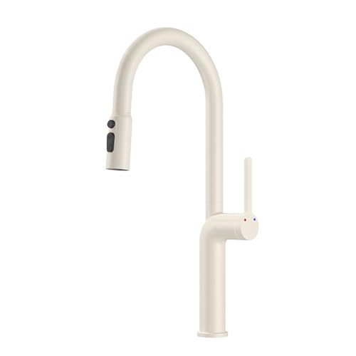 Robinet de cuisine gris jet triple action et douchette extractible en laiton