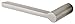Baldwin L020.LMR Single Left Hand Estate Lever Minus Rosettes, Lifetime Satin Nickel
