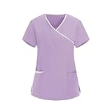 CADEAU PARFAIT : Cet ensemble de blouses médicales pour femmes est parfait pour les hôpitaux, les salons de beauté, les cliniques, la maison, l'extérieur, le cosplay. cadeau parfait pour les collègues et les amis. Cadeau pour infirmière, cadeau pour infirmière auxiliaire, cadeau pour secrétaire médicale.