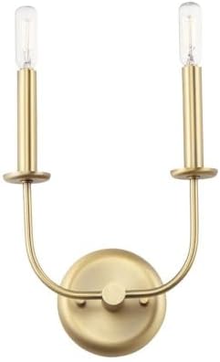 Maxim Wesley-2 Light Wall Sconce-9 Inches Wide by 12 inches high-Satin Brass Finish