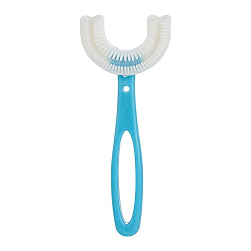 Cepillo De Dientes De Boca Entera En Forma De U,Cepillos De Dientes Manuales Para Niños,cabezal De Cepillo De Silicona De Grado Alimenticio,cepillo De Dientes De Limpieza Oral De 360 ​​° 6-12 Años Cover