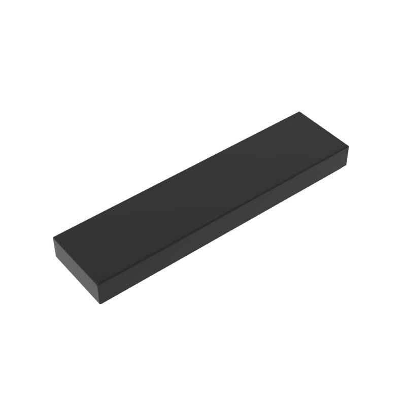 Gobricks 2431 Foundation Plate Tile 1x4 with Groove 50 Pieces GDS-563 Compatible with Lego Building Blocks Color:Black — image 1