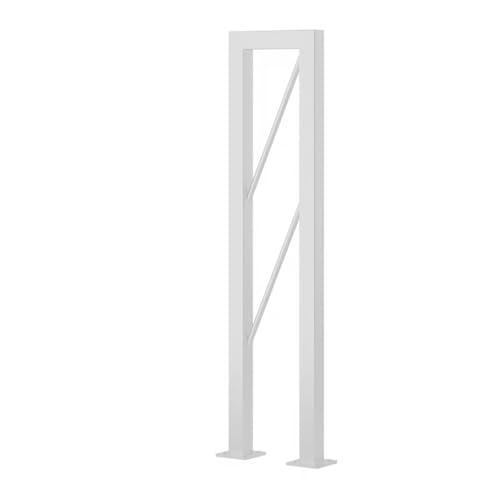 Balaustre de diseño moderno en hierro con acabado estructural para exteriores 2