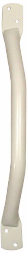 Aidapt White Safety Outdoor Indoor Offset 18" (459mm) Easy Grip Coated Steel Grab Bar Rail Support Aid