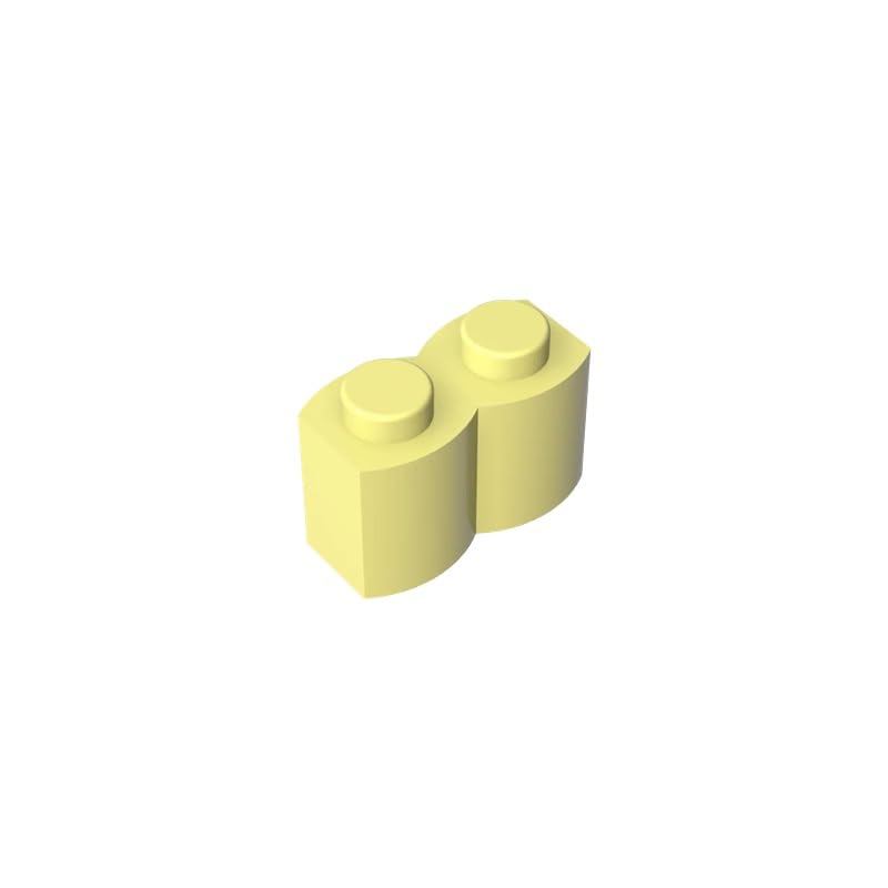 Gobricks 30136 Basic Bricks Brick Special 1x2 Palisade [aka Log] 50 Pieces GDS-749 Compatible with Lego Building Blocks Color:Bright Light Yellow — image 1