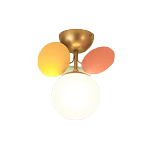 Luminaire Spoutnik créatif à 8 abats-jour en verre globe blanc