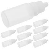 STOBAZA 10 Pezzi Flacone Contagocce in Plastica Riutilizzabile da 10ml per Uso Sperimentale e Dosaggio Preciso di Pigmenti e Colliri Design Semplice e Minimalista