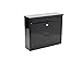 Sterling MB02BK Elegance-Buzón de Pared (Acero galvanizado, con Cerradura), Negro, 36x31x10cm