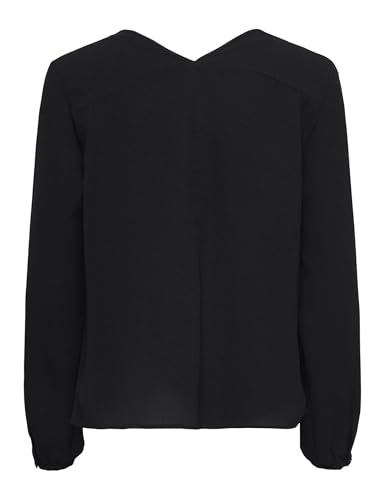 ONLY Onlnova Life Vis L/S Mallory Top Solid Blusas, Negro, XS para Mujer