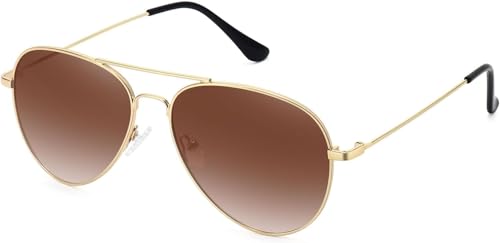 Image of Full Rim Pilot Sunglasses| Glass And 100% Uv Protected | Men & Women