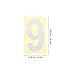TEHAUX 5 Sets Reflective Number Stickers Letters Stickers House Number Sign Address Numbers Sign Board Numbers Reflective Adhesive Mailbox Number Classic Decorate The Pet White