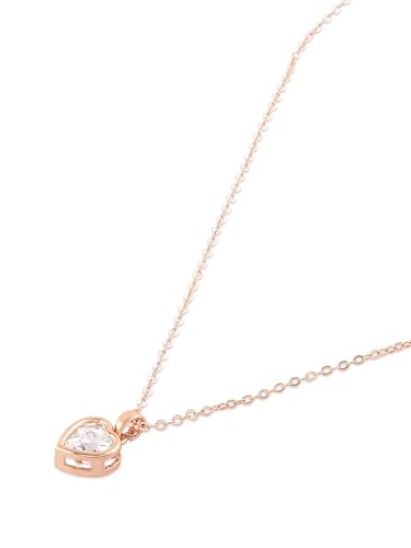 Contemporary Heart CZ Pendant & Chain-ZPFK16912